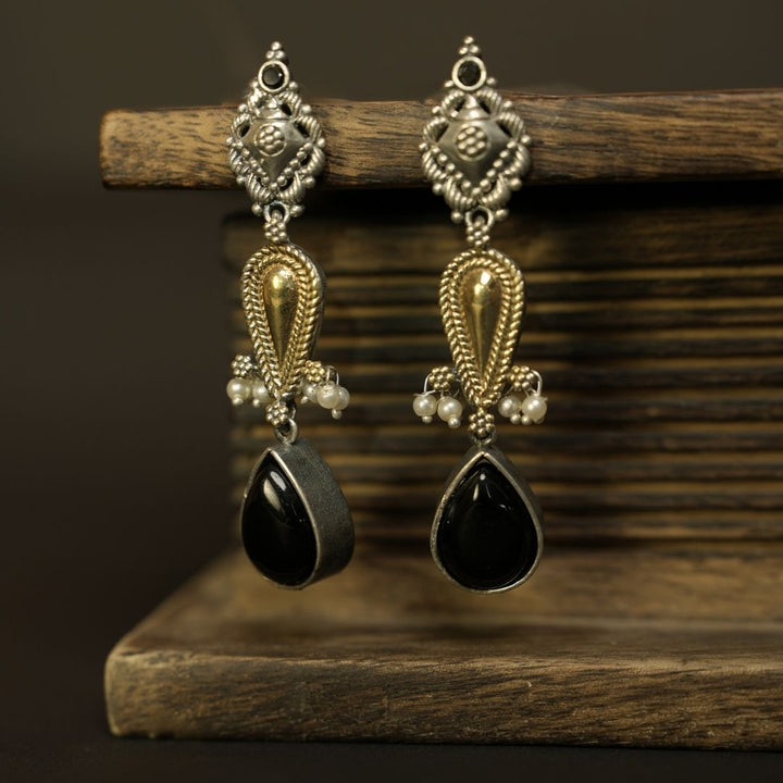 Black Teardrop Heritage Earrings