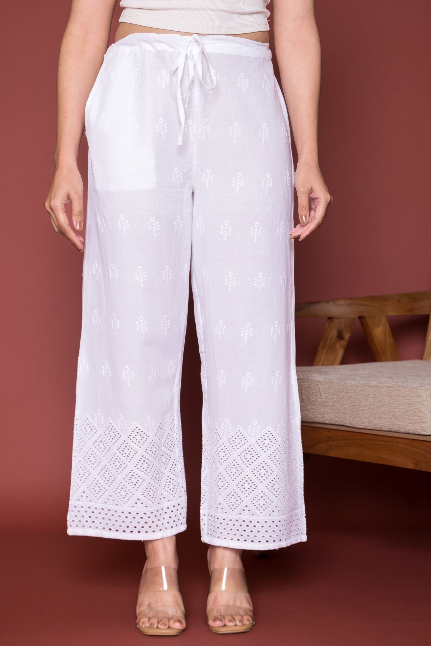 Shiffly Work Palazzo For Women's