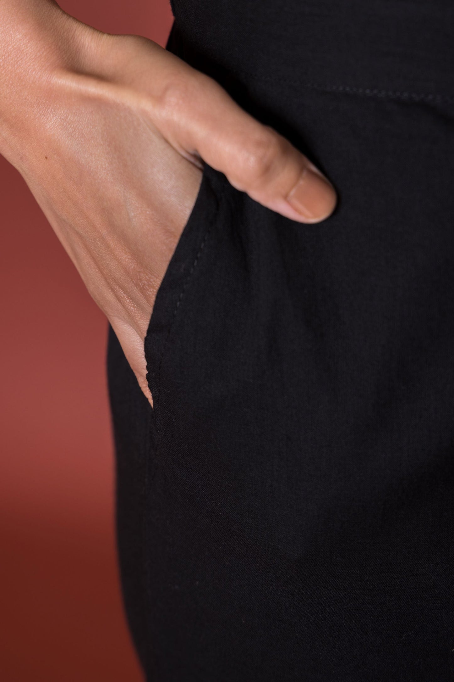 Black Cotton Palazzo For Women's