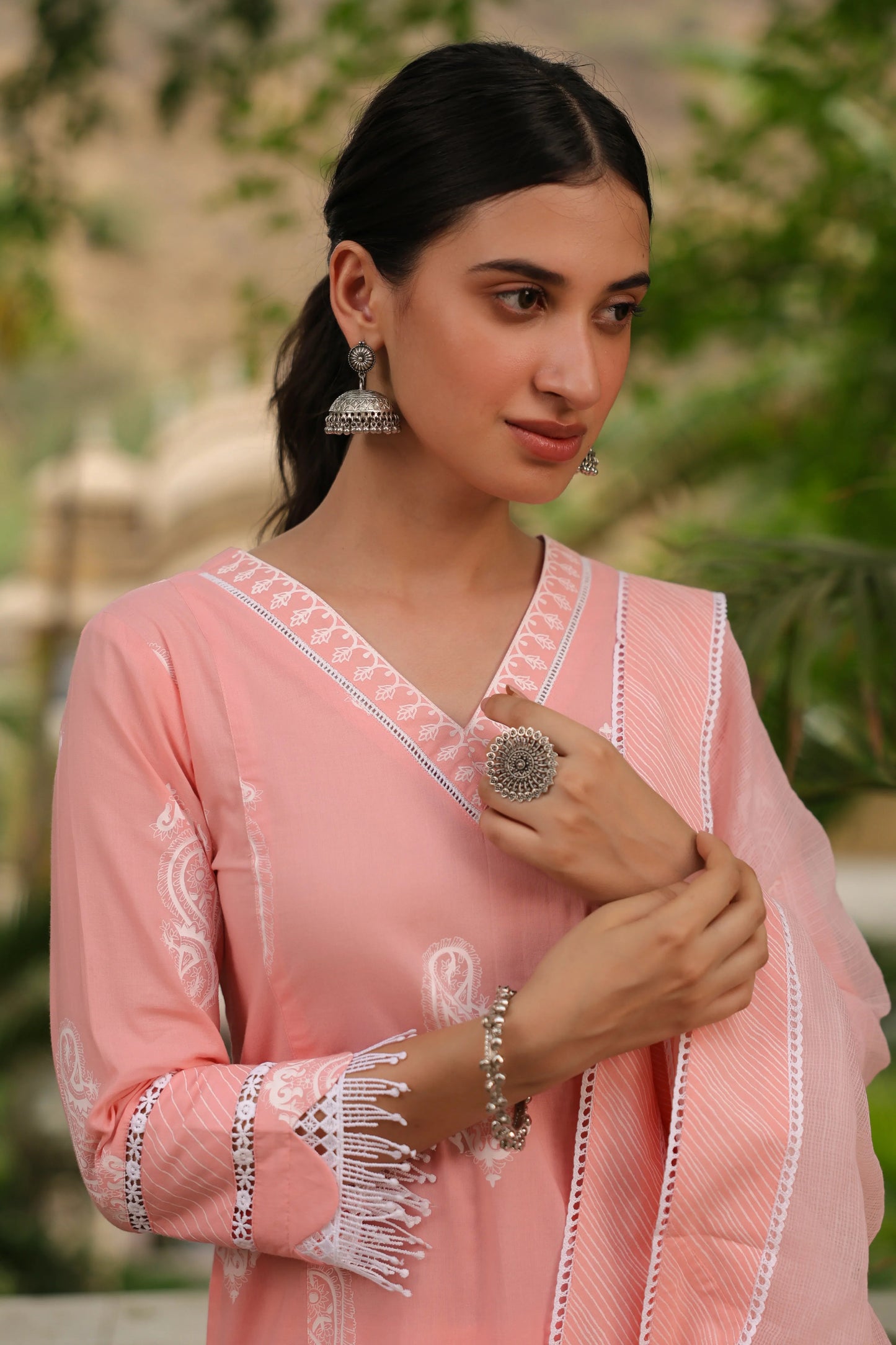 Nithya Kurta Pant With Dupatta- Kurtas Sets Trousers Vari