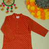 Red Banarasi Kurta For Boys