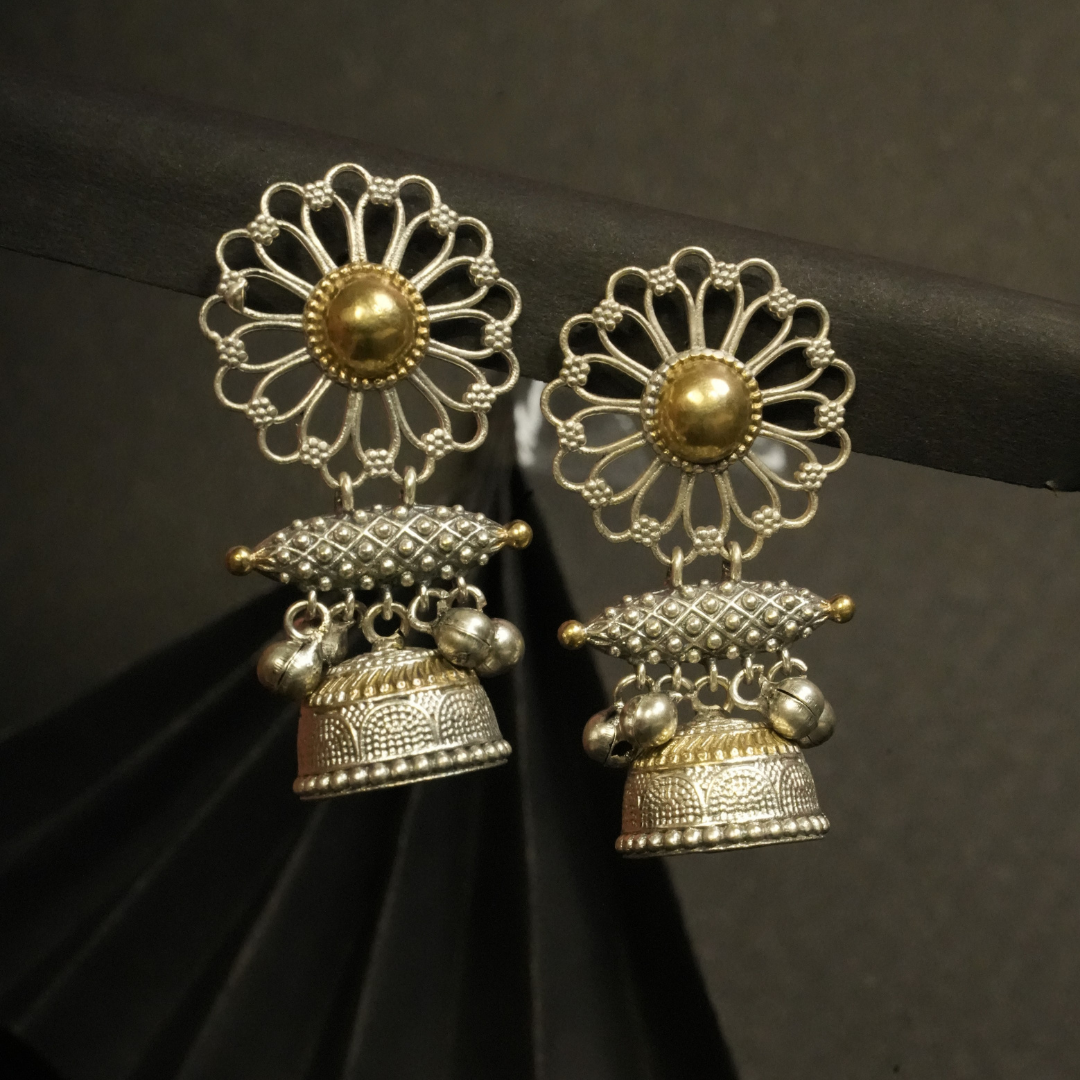 Floral Jhumka Earrings