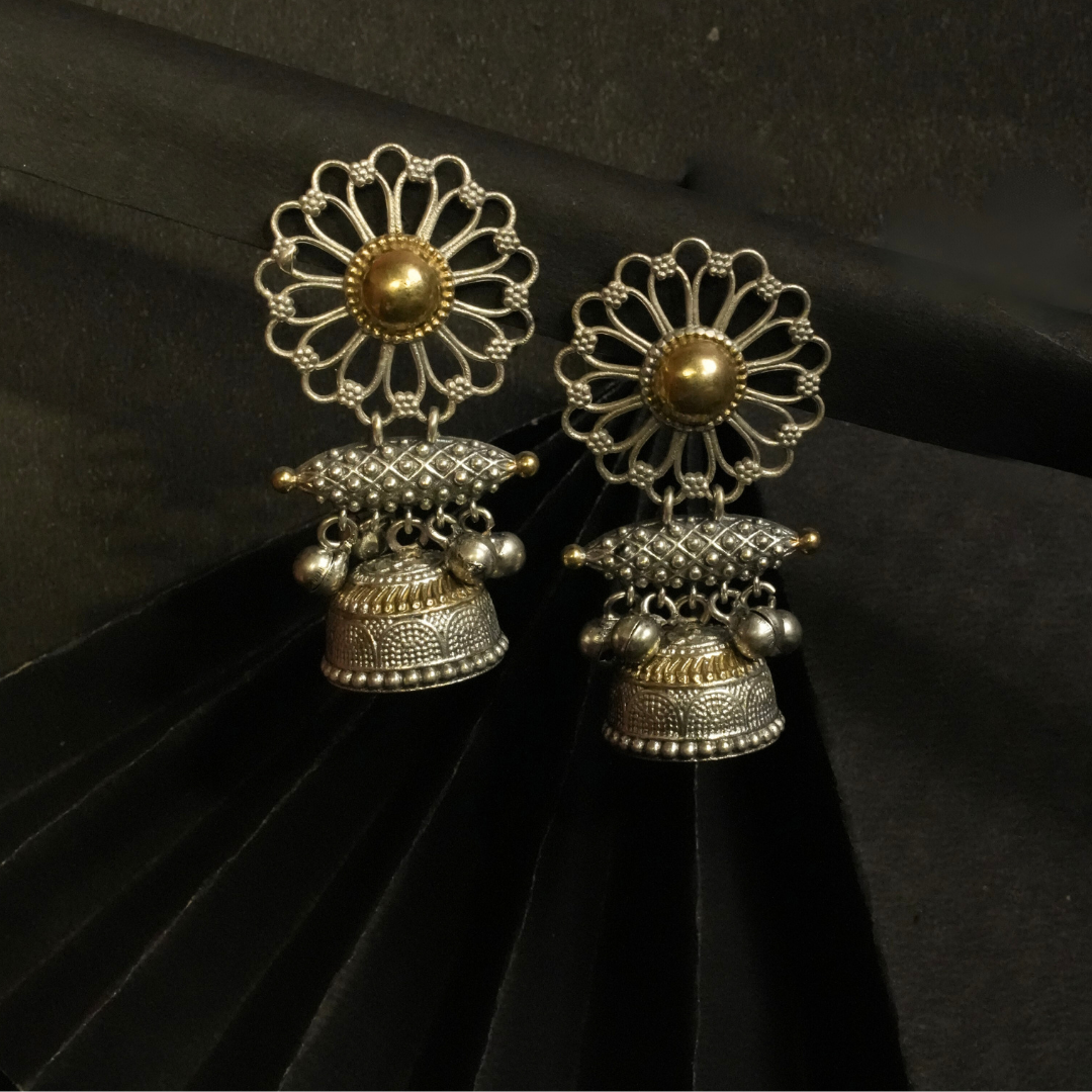 Floral Jhumka Earrings