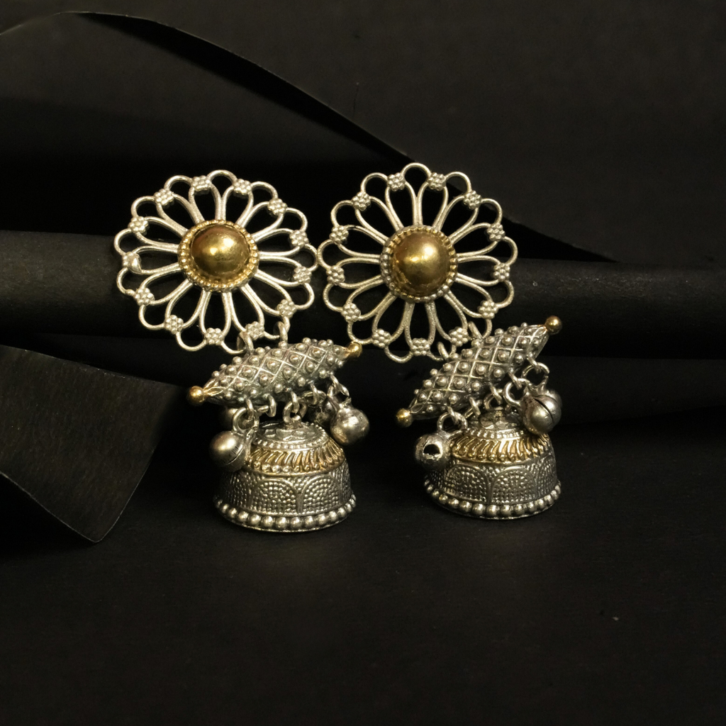 Floral Jhumka Earrings