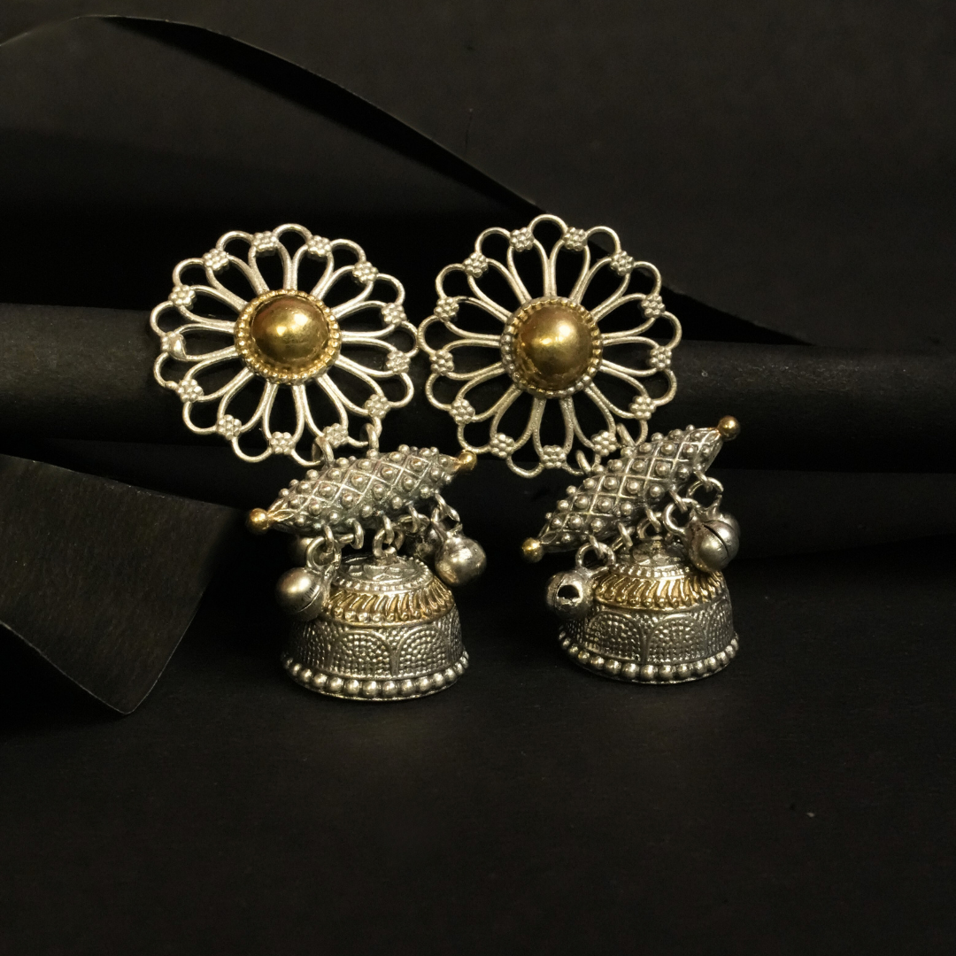 Floral Jhumka Earrings
