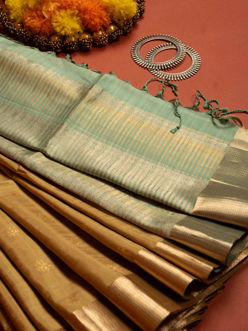 Mehndi Green Colour Pure Silk Zari Work Saree