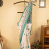 Cream  Chanderi Block Printed Saree