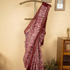 Pink Chanderi Block Printed Saree
