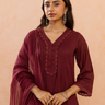 Wine Maroon Complete Suit Set