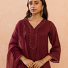 Wine Maroon Complete Suit Set