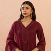 Wine Maroon Complete Suit Set