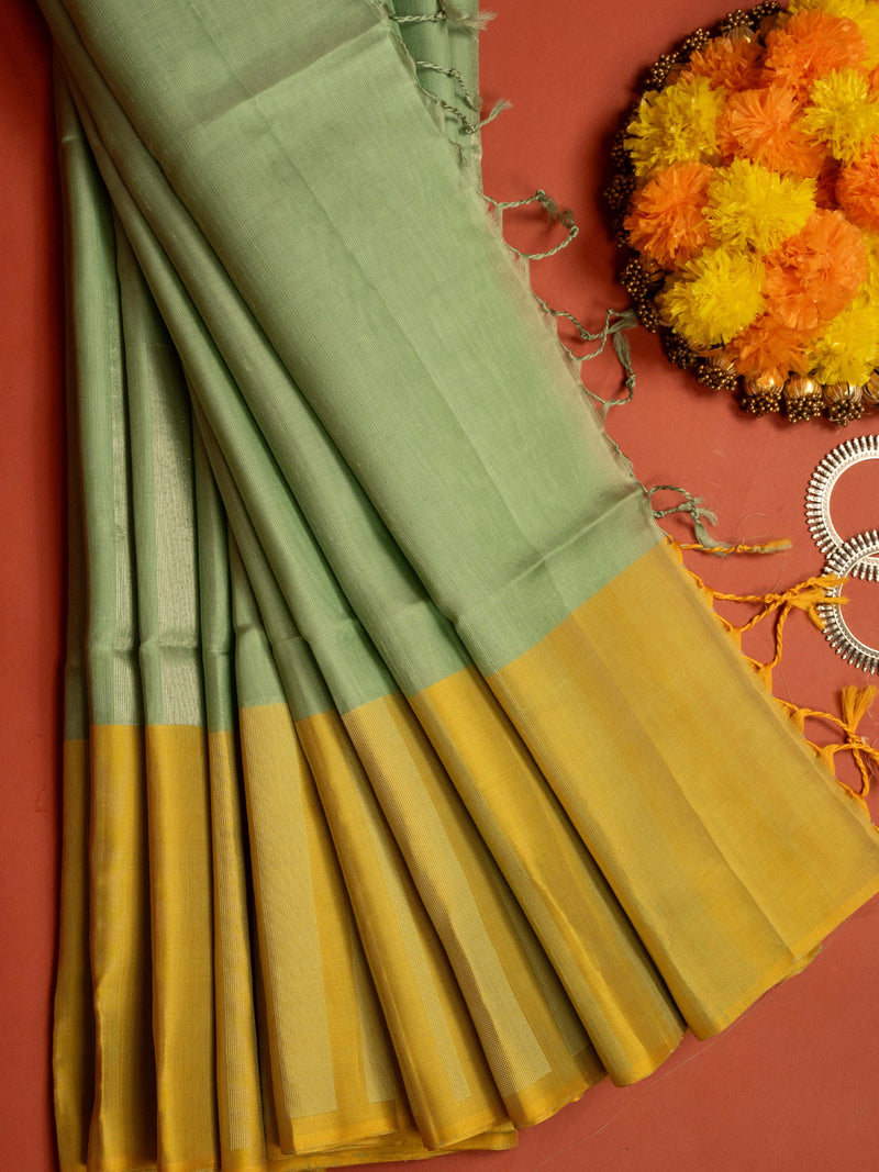 Mehndi Green Colour Pure Silk Zari Work Saree