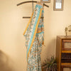 Beige Chanderi Block Printed Saree