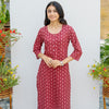 Onion Pink Cotton Booti Print Kurta For Women's
