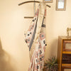 Beige Dola Silk Block Printed Saree