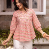 Blush Pink Cotton Short Top