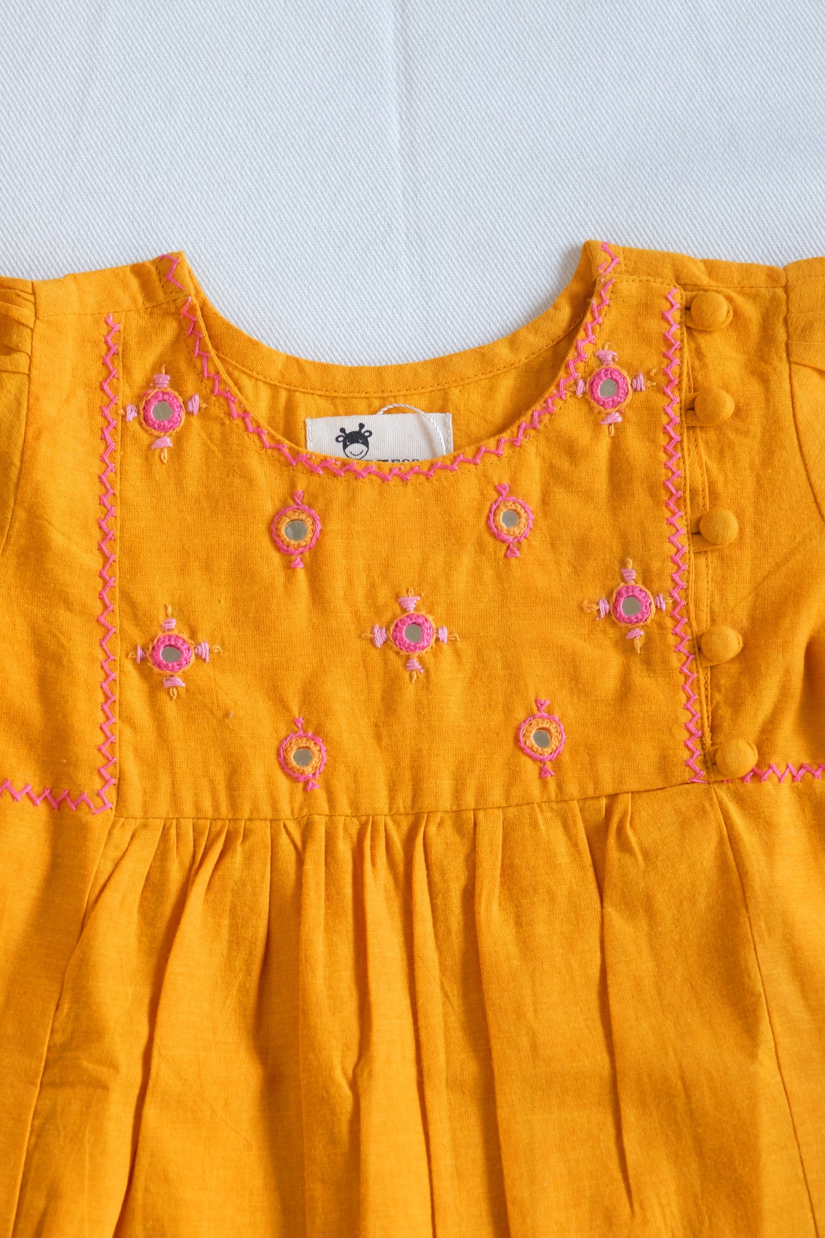 Mustard Yellow Frock- Kids Frocks online