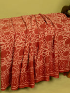 Candy Pink Cotton Block Printed Saree
