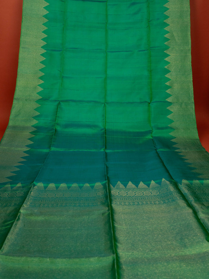 Green Colour Pure Silk Zari Work Saree