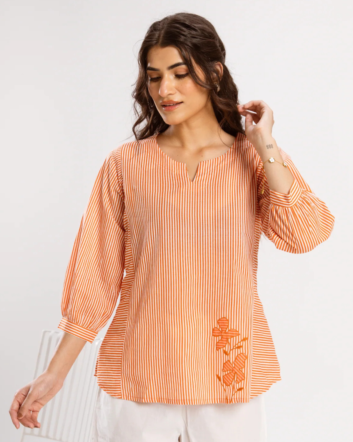 Orange Short Top