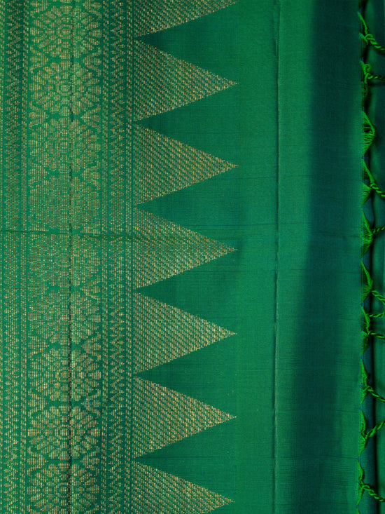 Green Colour Pure Silk Zari Work Saree