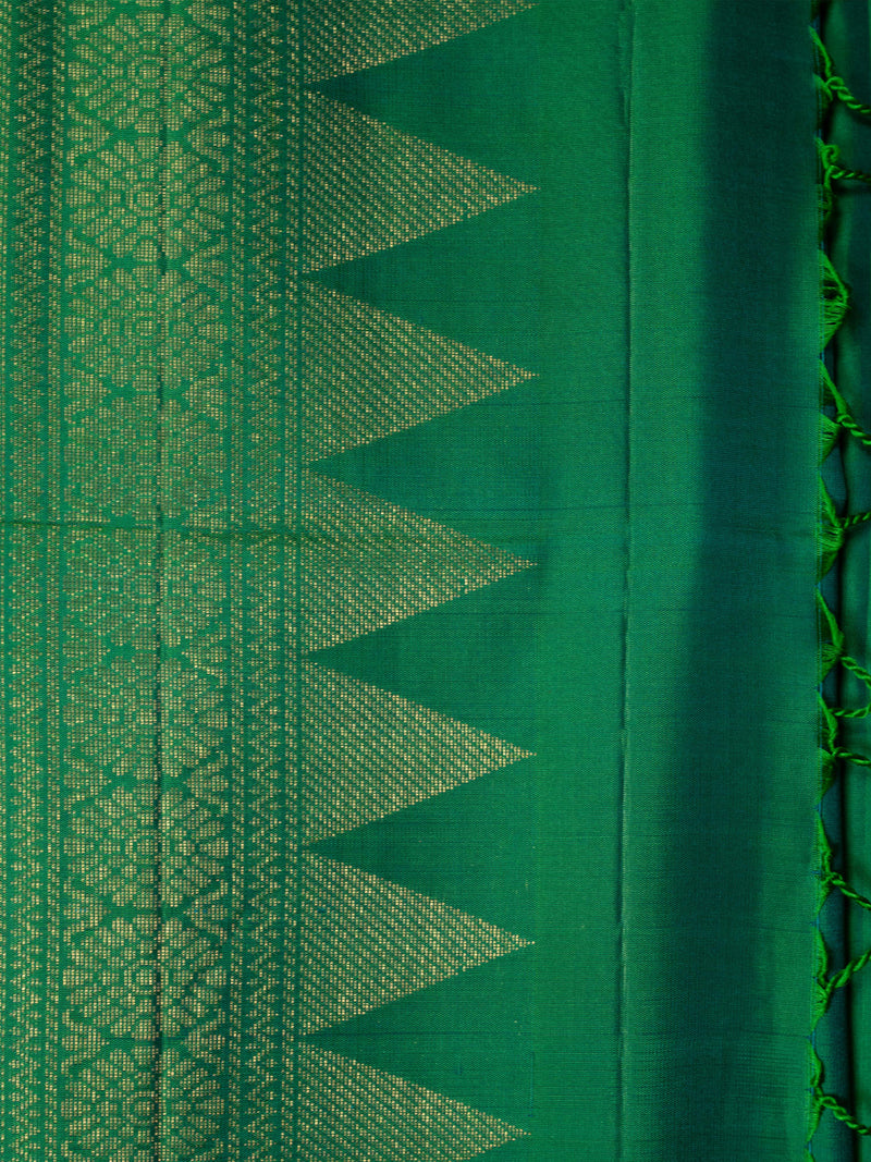 Green Colour Pure Silk Zari Work Saree