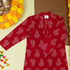 Maroon Cotton Kurta For Boys