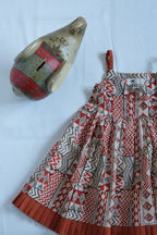 Beige Striped Frock