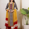 Black Cotton Handblock Print Complete Suit Set For Women's
