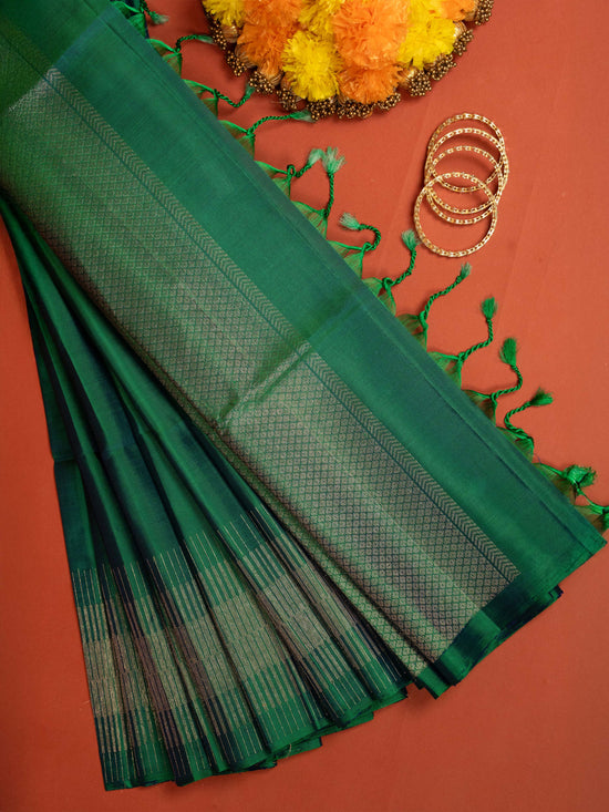 Green Colour Pure Silk Zari Work Saree