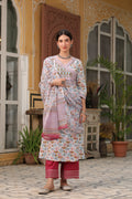 Indira Handblock Aline Kurta Dupatta Set(Pant Not Included)