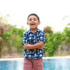 Indigo Animal Print Boys' Shirt- Boys & Kids
