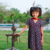 Blue Angrakha Kurta with Maroon Salwar and Dupatta