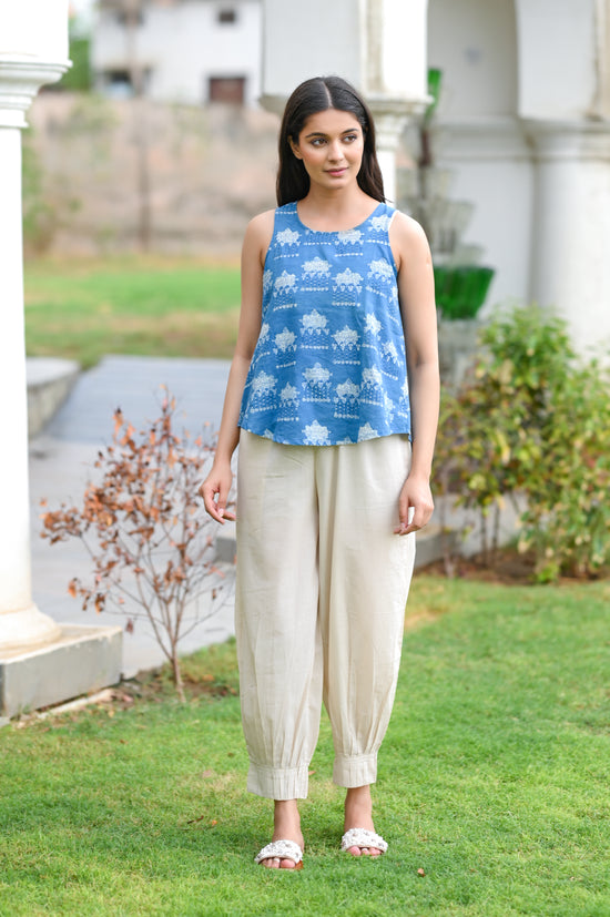 Pleated Cotton Salwar-Pure cotton