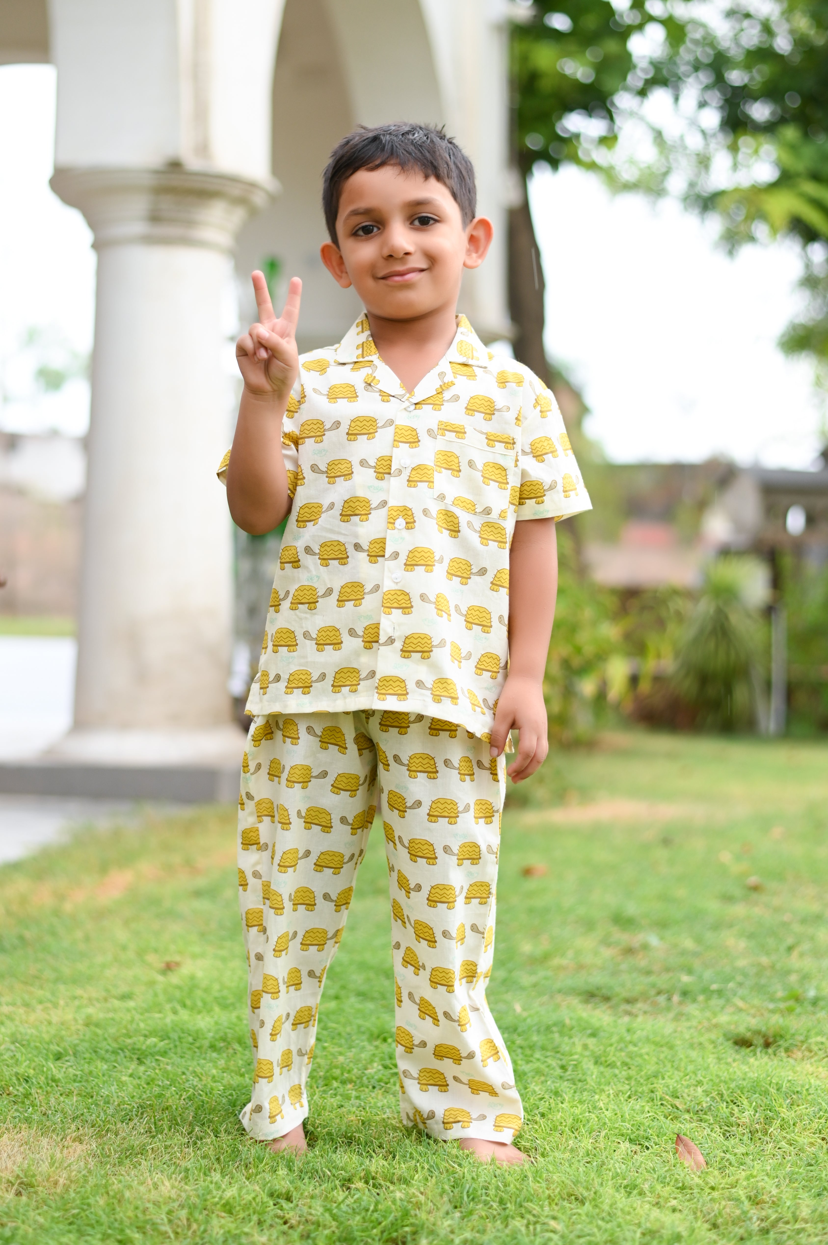 Cream Kids Lounge Wear