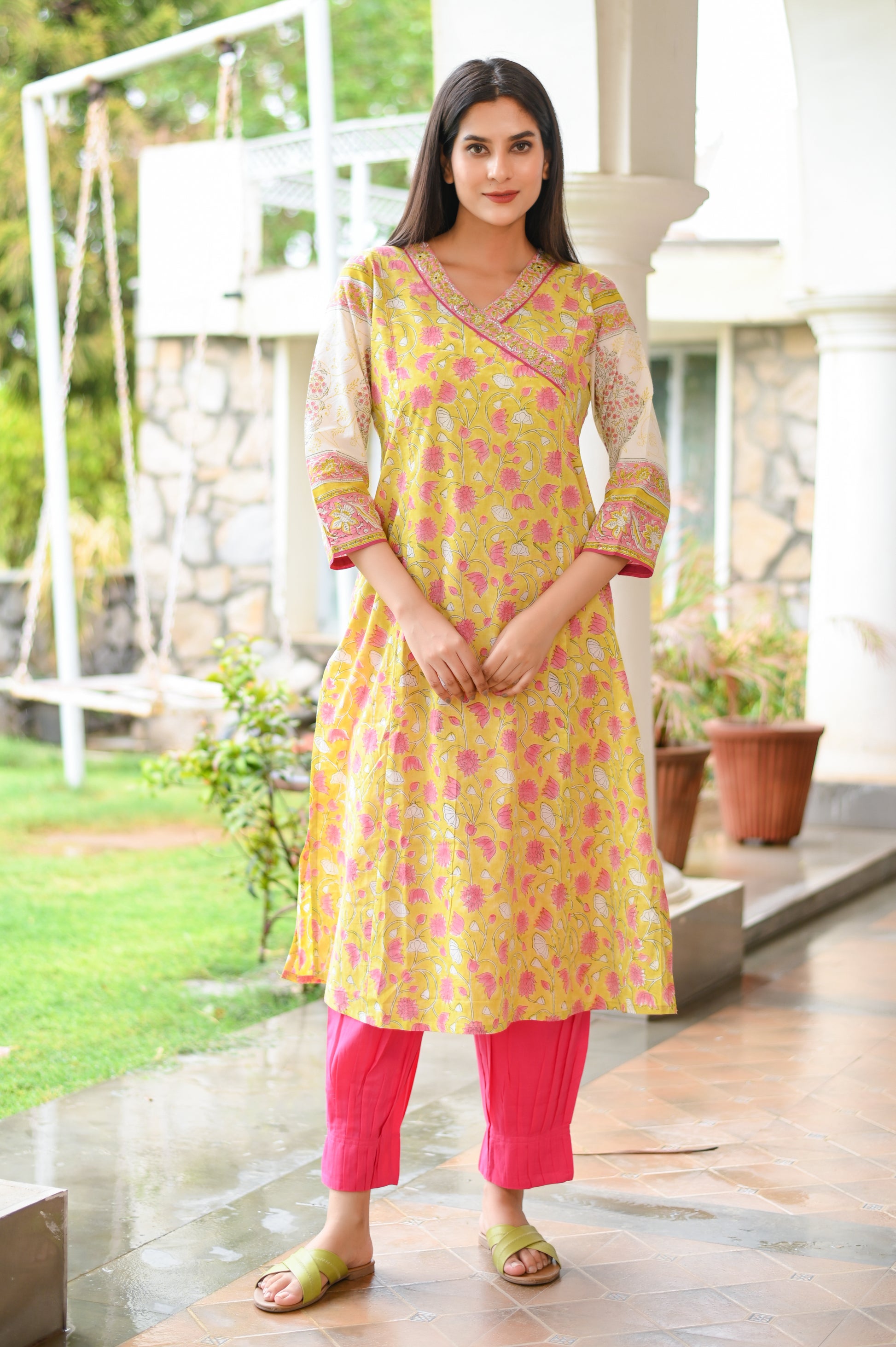 Pleated Cotton Salwar-Pure cotton