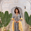 BLUE KURTA PALAZZO MODAL WITH ROUND NECK FULL SET