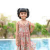 Beige Striped Frock