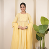 Vanilla Yellow Cotton Slub Complete Suit Set