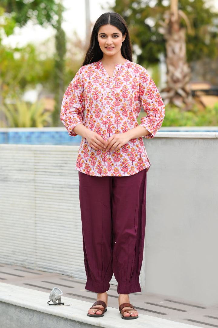 Pleated Cotton Salwar-Pure cotton