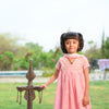 Baby Pink Angrakha Kurta with Off White Salwar and White-Pink Dupatta