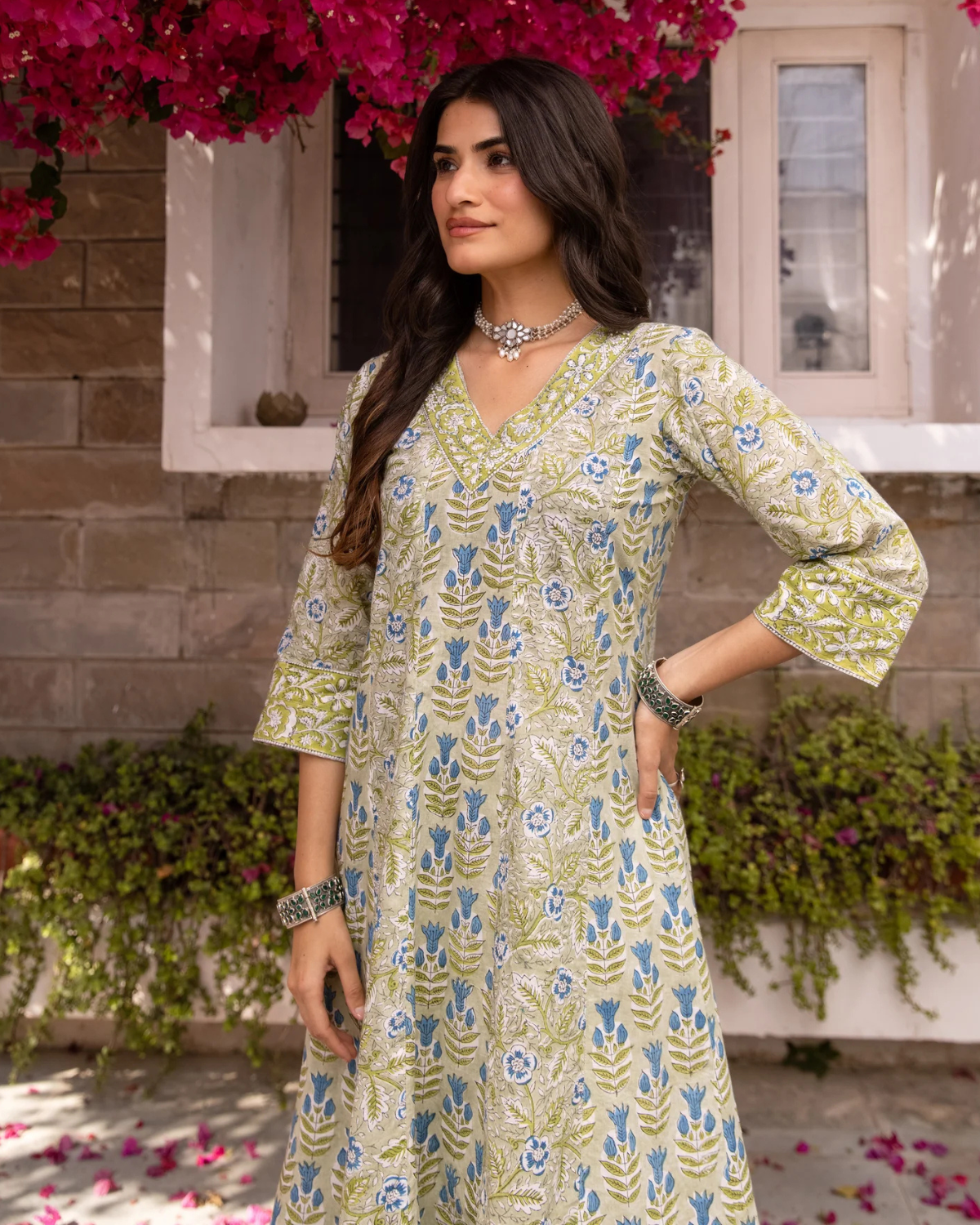 Sage Green Kurta (Pant Not Included )