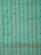 Rama Green Colour Cotton Handloom Self Weaned Saree