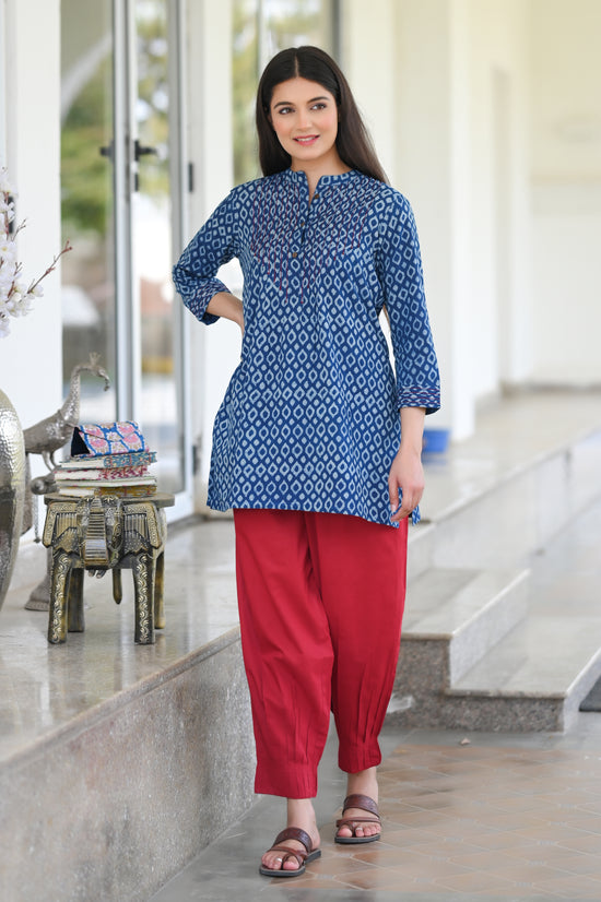 Pleated Cotton Salwar-Pure cotton