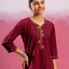 Wine Maroon Kurta Pant