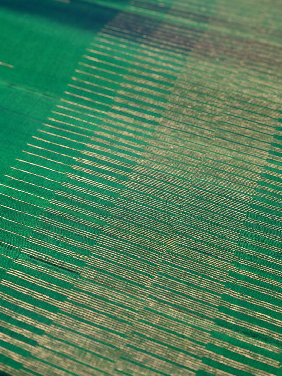 Green Colour Pure Silk Zari Work Saree