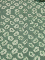 Emerald Green Color Cotton Block Printed Saree