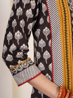 Black Cotton Handblock Print Complete Suit Set For Women's