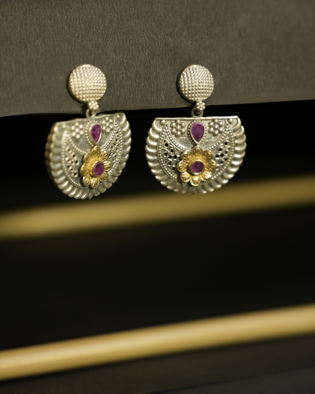 Antique Floral Studs