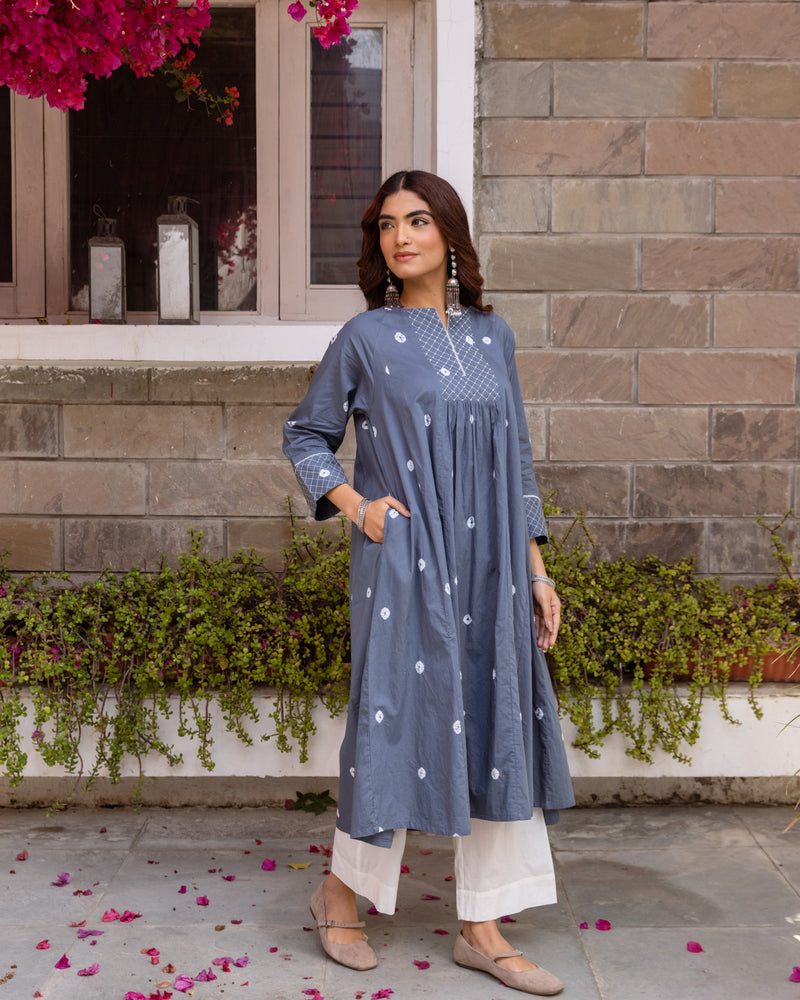 Slate Blue Kurta